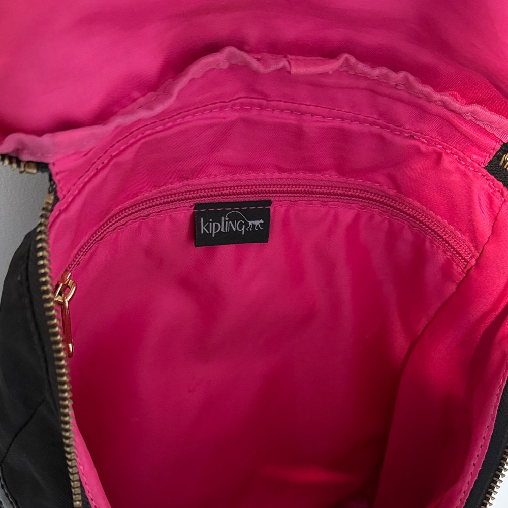 Kipling Black Backpack with Gold Accents - Picture 9 of 13